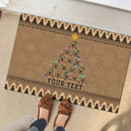 personalised-wombat-christmas-tree-rubber-doormat-australia-merry-xmas-simple-style