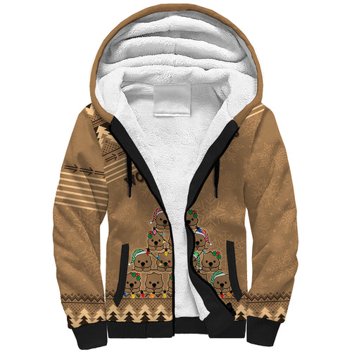 personalised-wombat-christmas-tree-sherpa-hoodie-australia-merry-xmas-simple-style