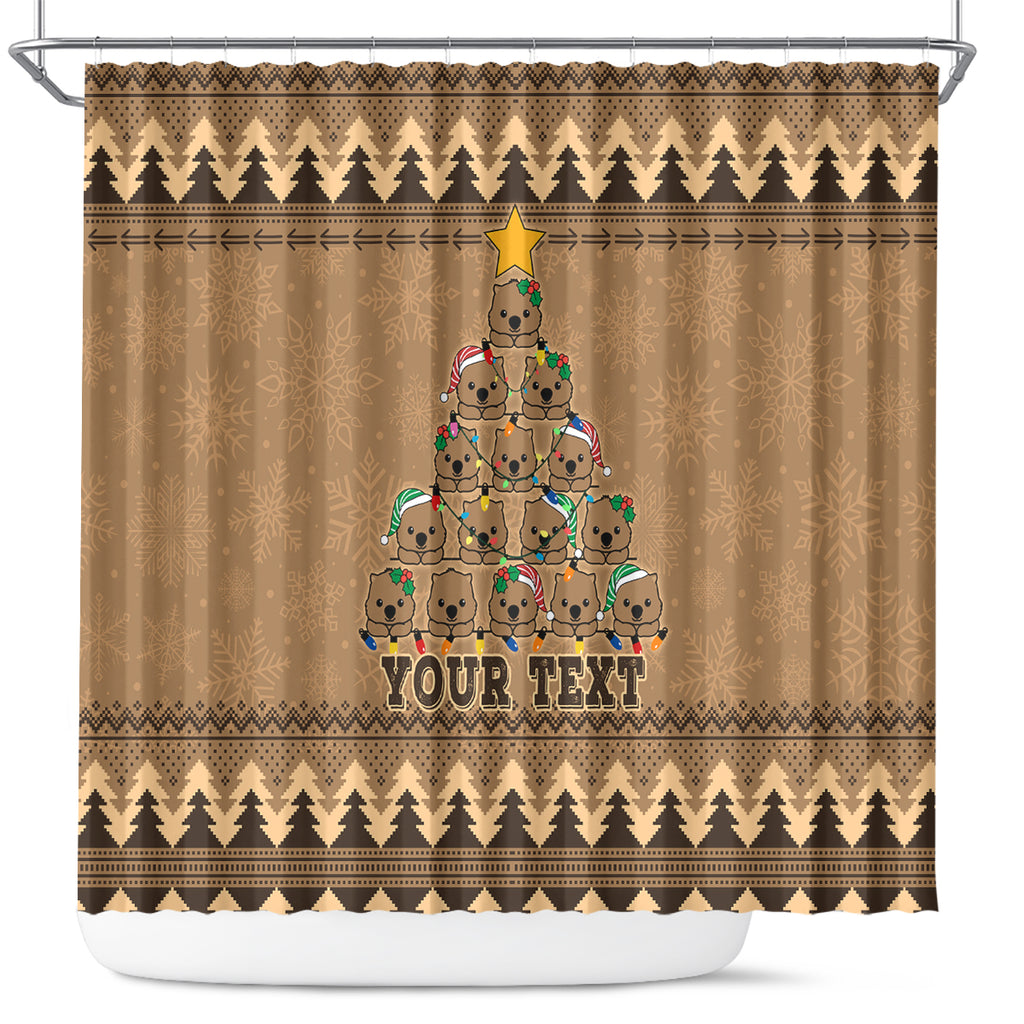 personalised-wombat-christmas-tree-shower-curtain-australia-merry-xmas-simple-style