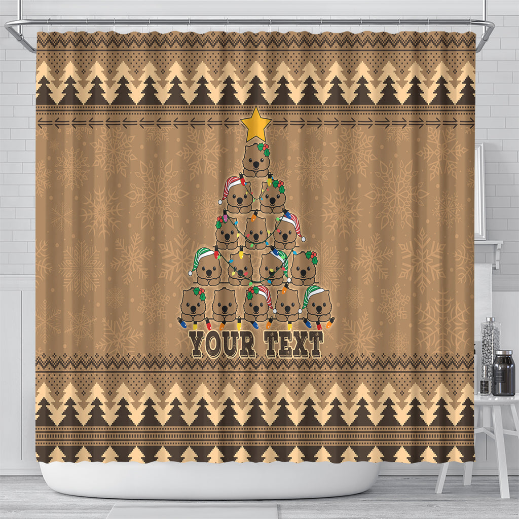 personalised-wombat-christmas-tree-shower-curtain-australia-merry-xmas-simple-style