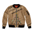 personalised-wombat-christmas-tree-sleeve-zip-bomber-jacket-australia-merry-xmas-simple-style