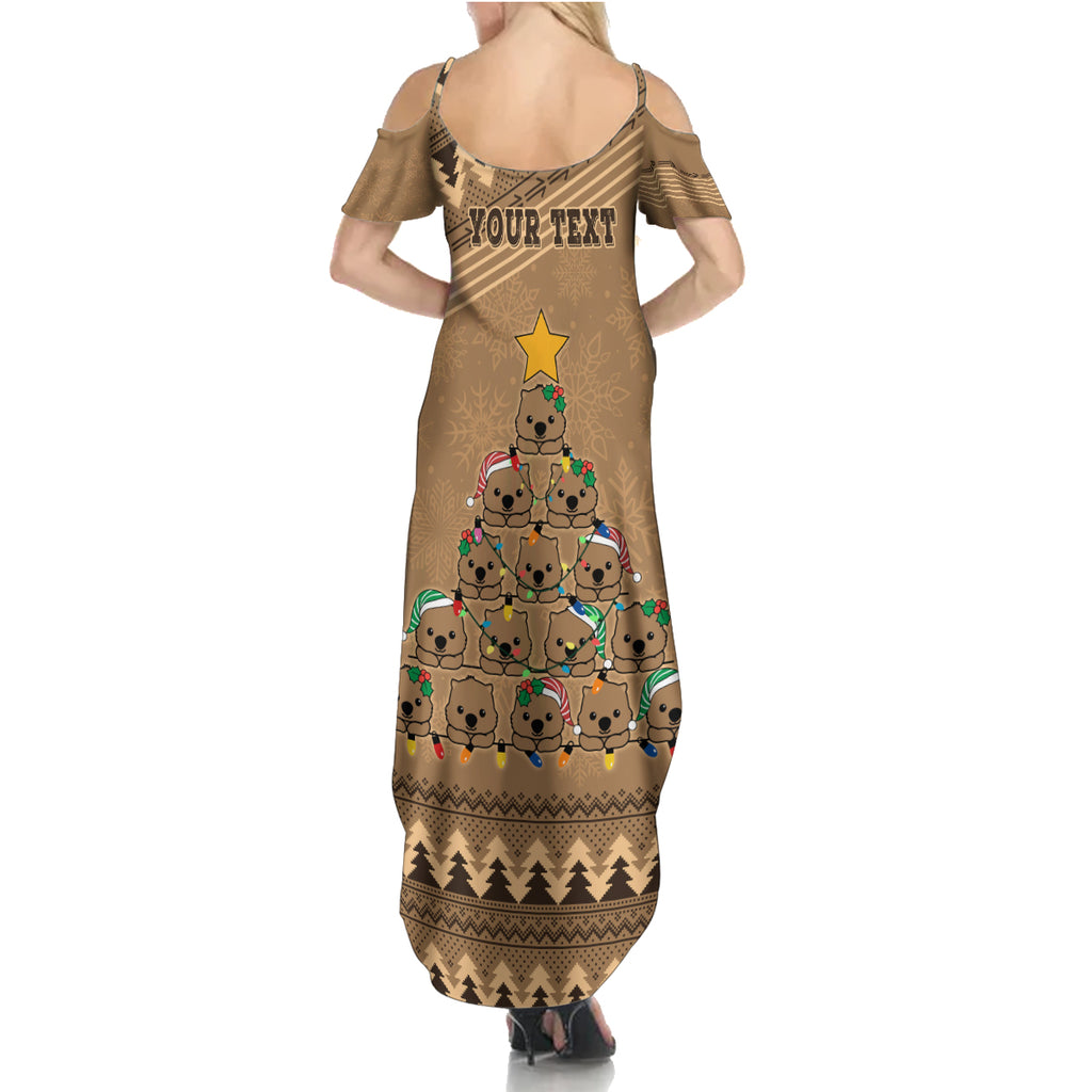 personalised-wombat-christmas-tree-summer-maxi-dress-australia-merry-xmas-simple-style