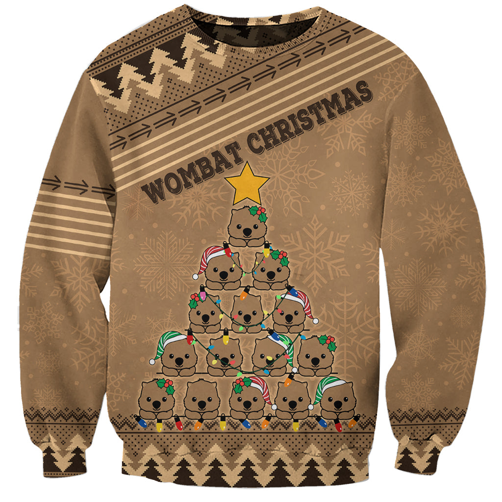 personalised-wombat-christmas-tree-sweatshirt-australia-merry-xmas-simple-style