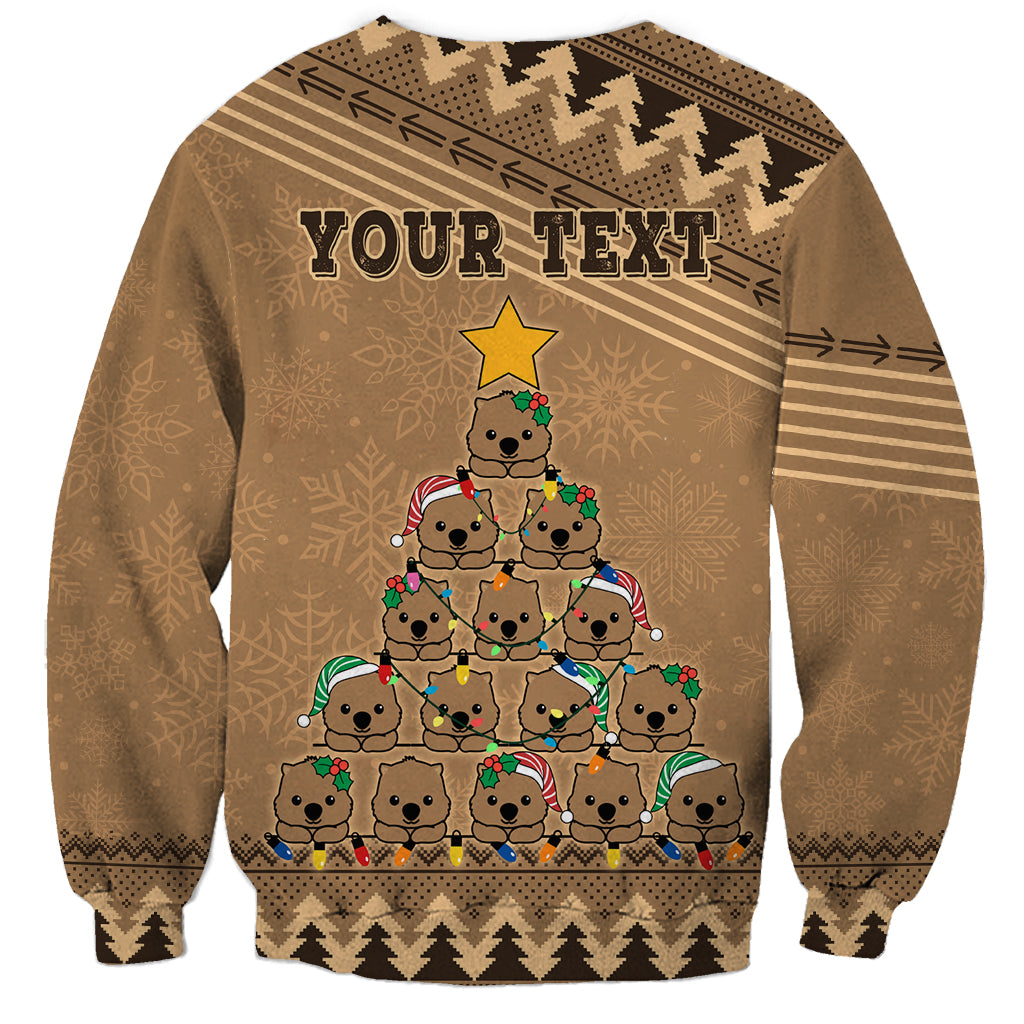 personalised-wombat-christmas-tree-sweatshirt-australia-merry-xmas-simple-style
