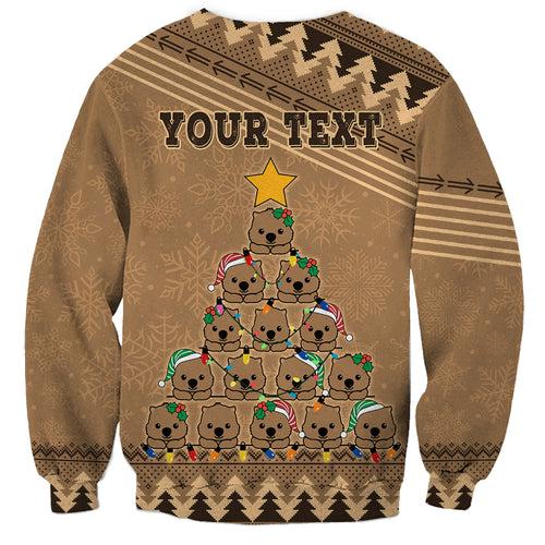 personalised-wombat-christmas-tree-sweatshirt-australia-merry-xmas-simple-style