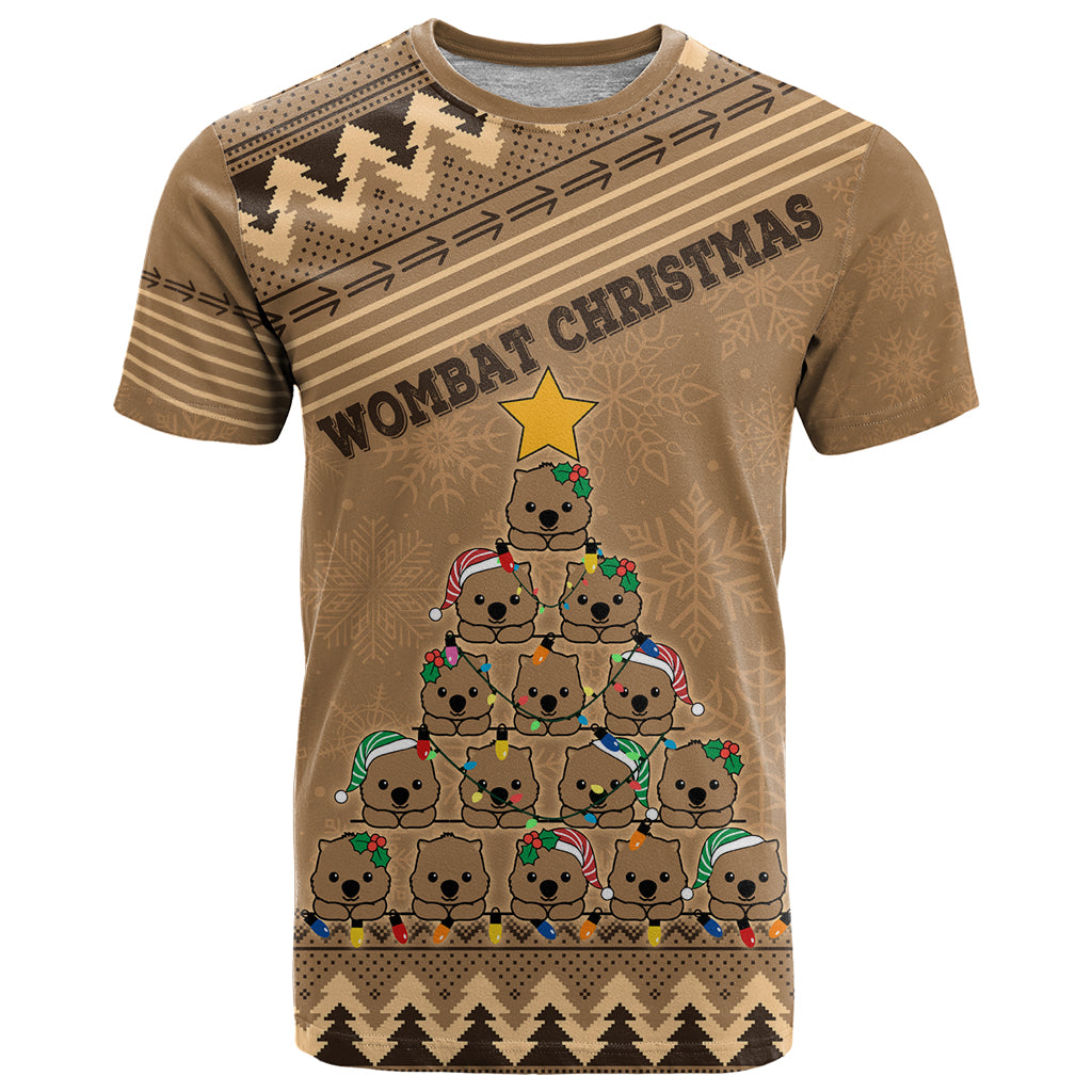 personalised-wombat-christmas-tree-t-shirt-australia-merry-xmas-simple-style