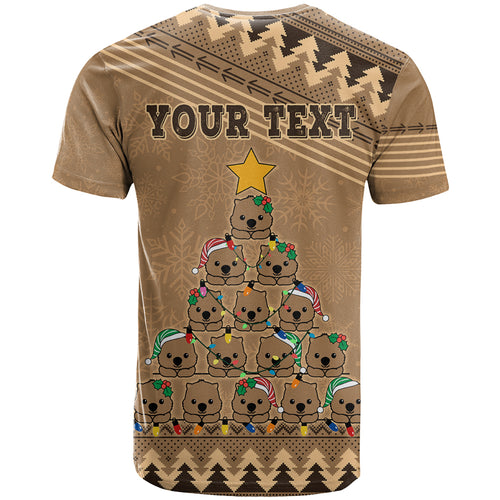 personalised-wombat-christmas-tree-t-shirt-australia-merry-xmas-simple-style
