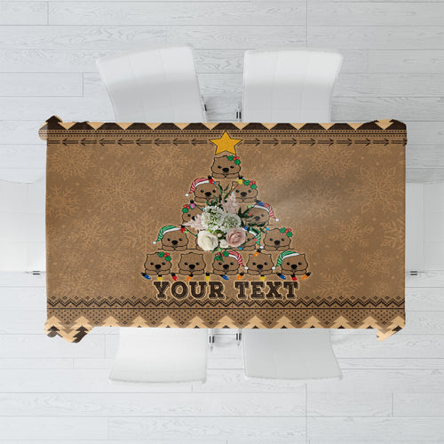personalised-wombat-christmas-tree-tablecloth-australia-merry-xmas-simple-style