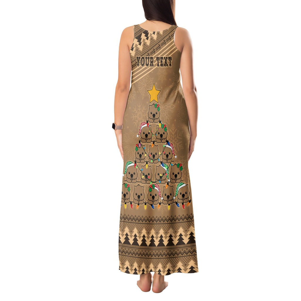 personalised-wombat-christmas-tree-tank-maxi-dress-australia-merry-xmas-simple-style