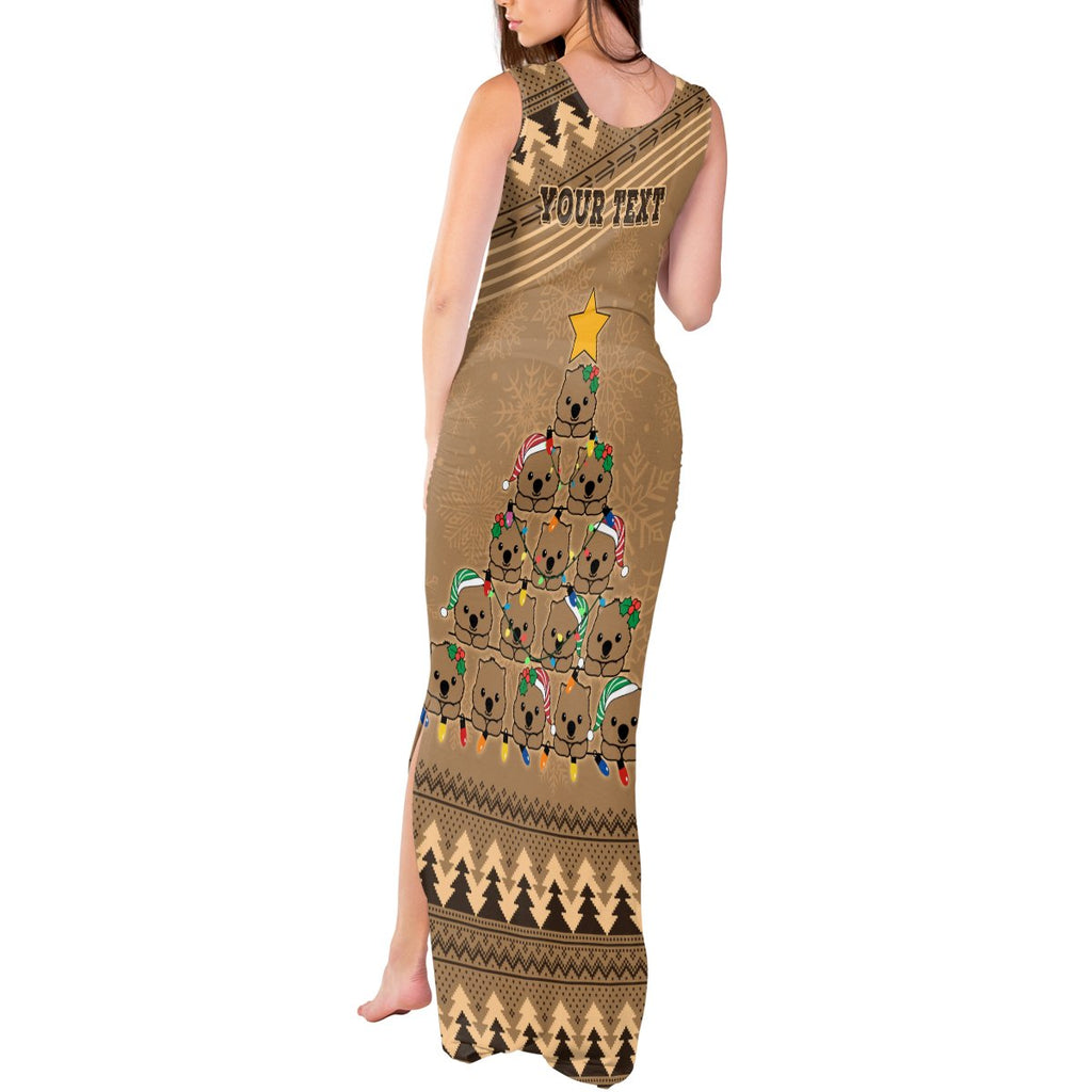 personalised-wombat-christmas-tree-tank-maxi-dress-australia-merry-xmas-simple-style