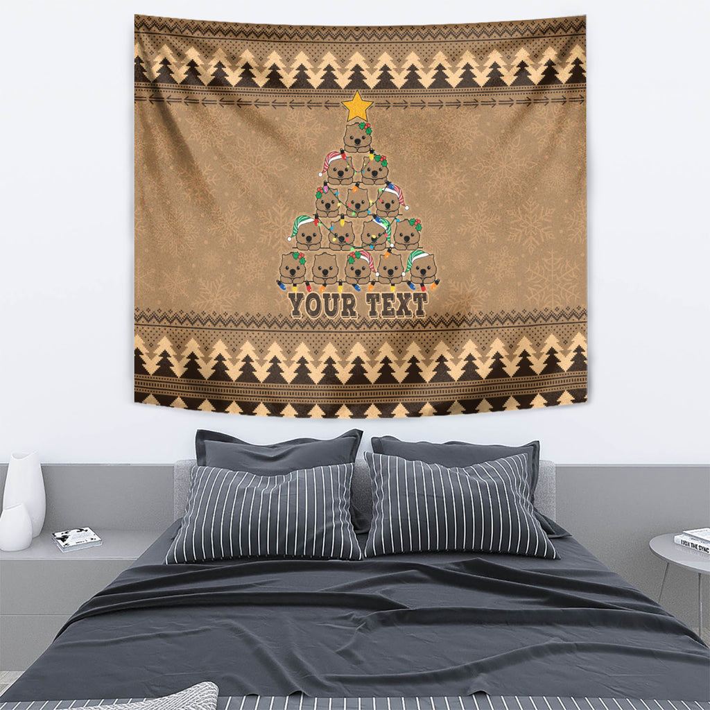 personalised-wombat-christmas-tree-tapestry-australia-merry-xmas-simple-style