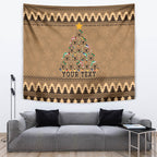 personalised-wombat-christmas-tree-tapestry-australia-merry-xmas-simple-style