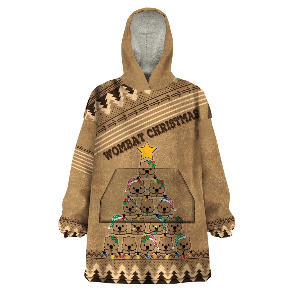 personalised-wombat-christmas-tree-wearable-blanket-hoodie-australia-merry-xmas-simple-style