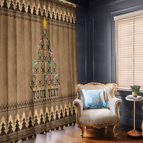 personalised-wombat-christmas-tree-window-curtain-australia-merry-xmas-simple-style