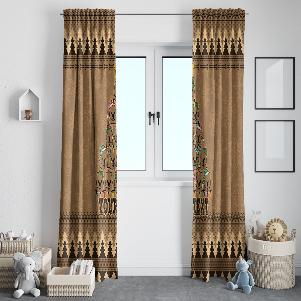 personalised-wombat-christmas-tree-window-curtain-australia-merry-xmas-simple-style
