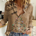 personalised-wombat-christmas-tree-women-casual-shirt-australia-merry-xmas-simple-style