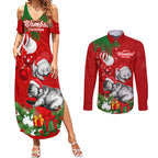 wombat-lover-couples-matching-summer-maxi-dress-and-long-sleeve-button-shirt-australia-merry-christmas-aboriginal