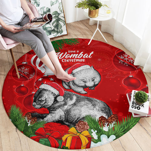 wombat-lover-round-carpet-australia-merry-christmas-aboriginal