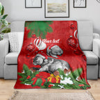 personalised-wombat-lover-blanket-australia-merry-christmas-aboriginal