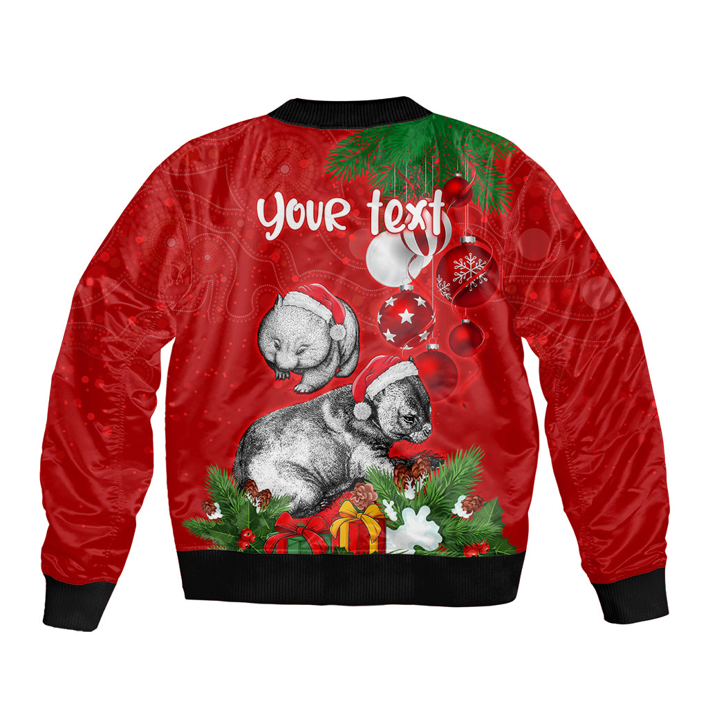 personalised-wombat-lover-bomber-jacket-australia-merry-christmas-aboriginal