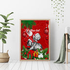 personalised-wombat-lover-canvas-wall-art-australia-merry-christmas-aboriginal