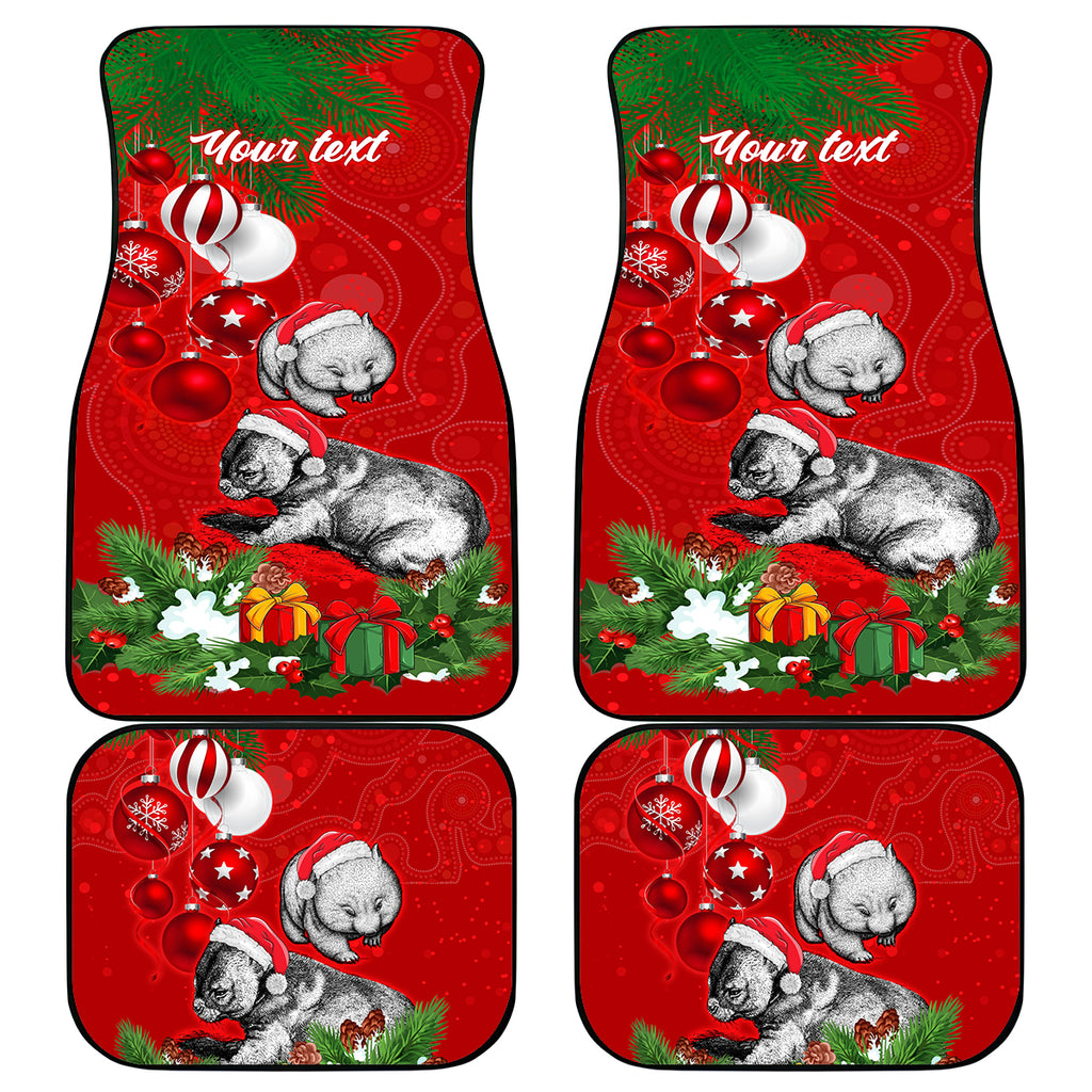 personalised-wombat-lover-car-mats-australia-merry-christmas-aboriginal