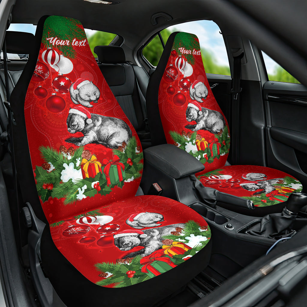 personalised-wombat-lover-car-seat-cover-australia-merry-christmas-aboriginal