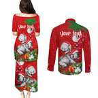 personalised-wombat-lover-couples-matching-puletasi-dress-and-long-sleeve-button-shirt-australia-merry-christmas-aboriginal