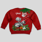 personalised-wombat-lover-kid-ugly-christmas-sweater-australia-merry-christmas-aboriginal