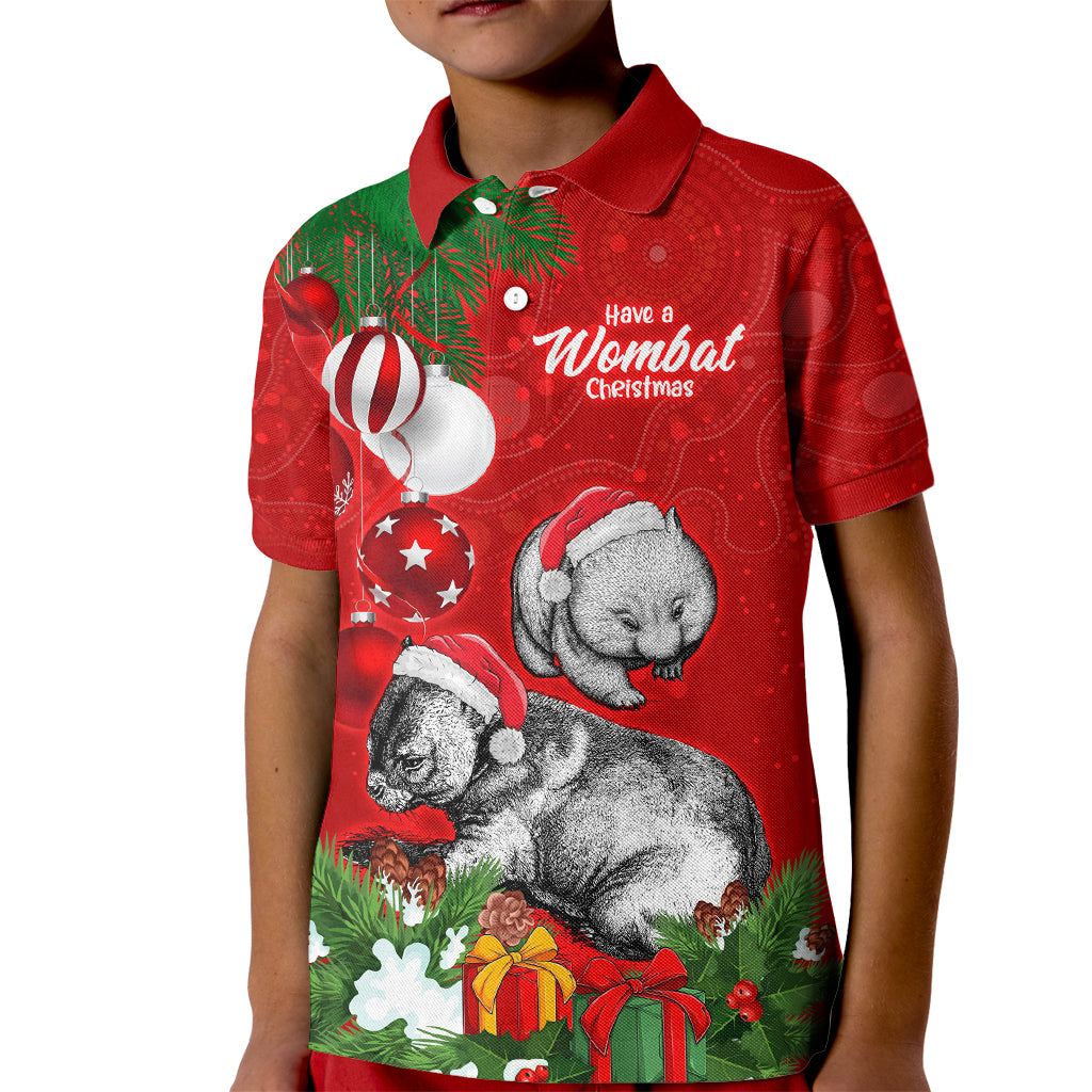 personalised-wombat-lover-kid-polo-shirt-australia-merry-christmas-aboriginal