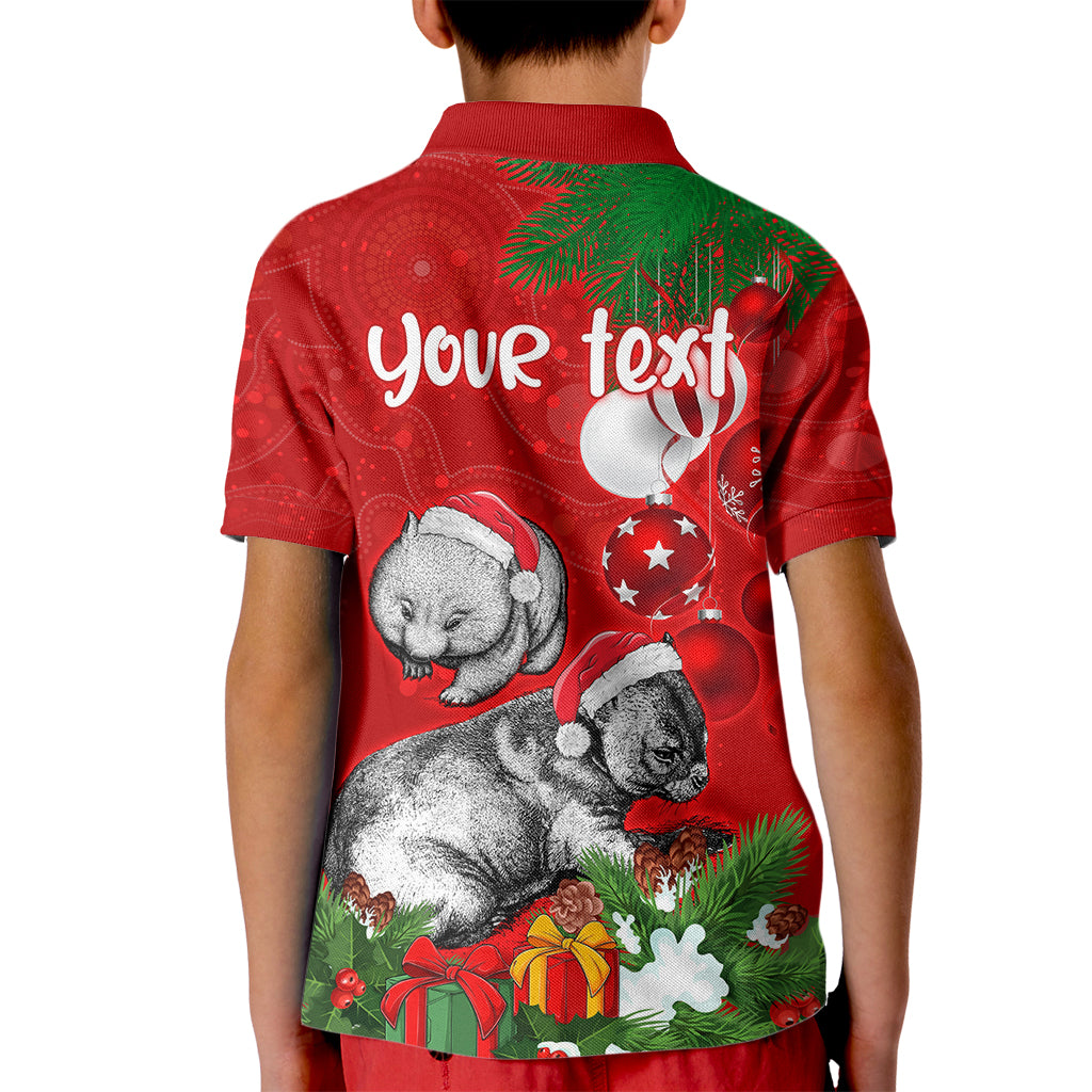personalised-wombat-lover-kid-polo-shirt-australia-merry-christmas-aboriginal