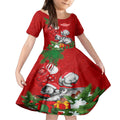 personalised-wombat-lover-kid-short-sleeve-dress-australia-merry-christmas-aboriginal