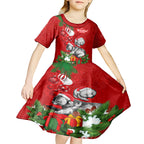 personalised-wombat-lover-kid-short-sleeve-dress-australia-merry-christmas-aboriginal
