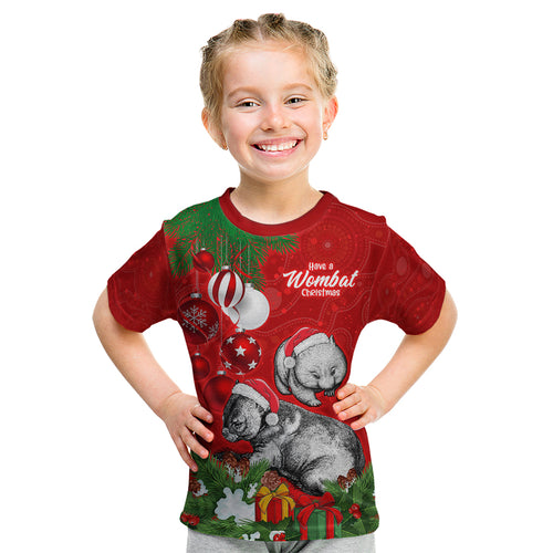 personalised-wombat-lover-kid-t-shirt-australia-merry-christmas-aboriginal