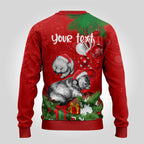 personalised-wombat-lover-ugly-christmas-sweater-australia-merry-christmas-aboriginal
