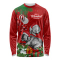 personalised-wombat-lover-long-sleeve-shirt-australia-merry-christmas-aboriginal