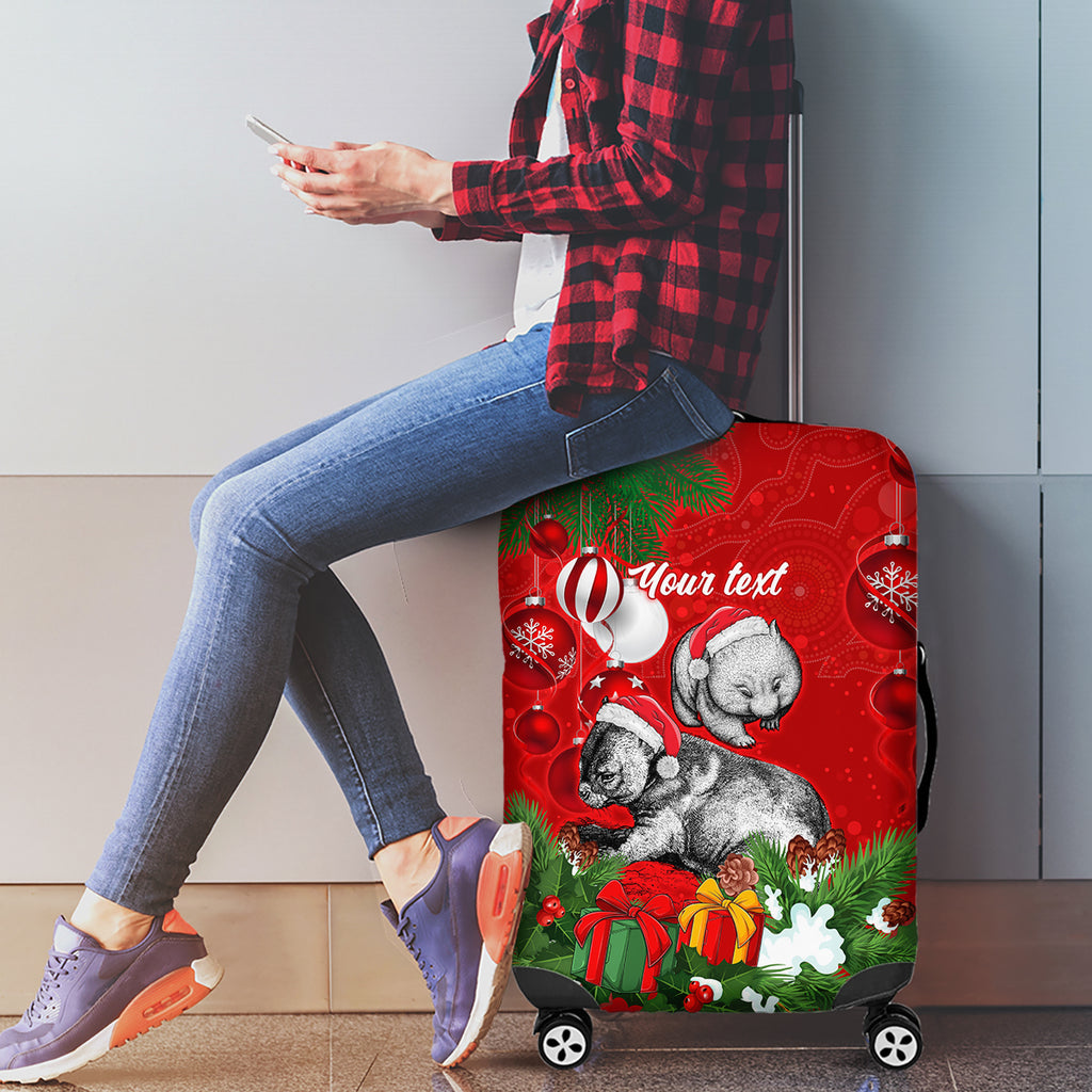 personalised-wombat-lover-luggage-cover-australia-merry-christmas-aboriginal