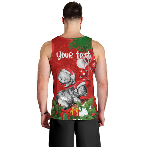 personalised-wombat-lover-men-tank-top-australia-merry-christmas-aboriginal