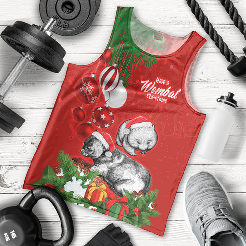 personalised-wombat-lover-men-tank-top-australia-merry-christmas-aboriginal