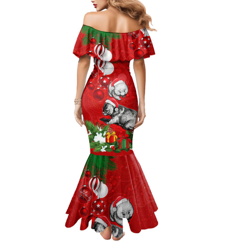 personalised-wombat-lover-mermaid-dress-australia-merry-christmas-aboriginal