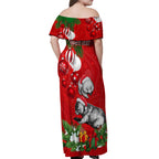 personalised-wombat-lover-off-shoulder-maxi-dress-australia-merry-christmas-aboriginal