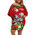 personalised-wombat-lover-off-shoulder-short-dress-australia-merry-christmas-aboriginal