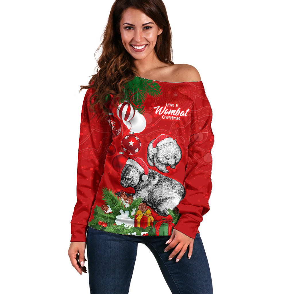 personalised-wombat-lover-off-shoulder-sweater-australia-merry-christmas-aboriginal