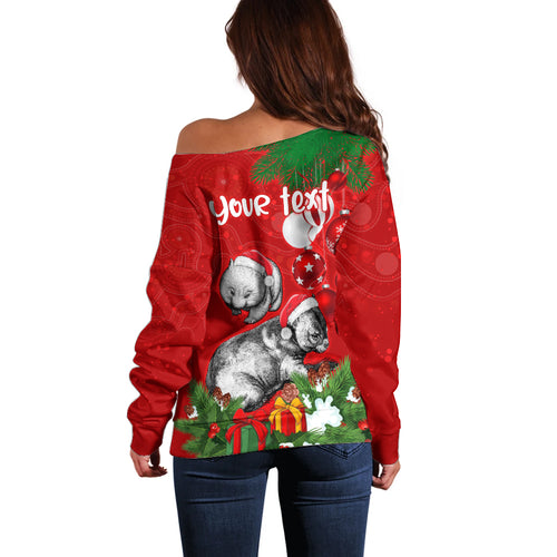 personalised-wombat-lover-off-shoulder-sweater-australia-merry-christmas-aboriginal