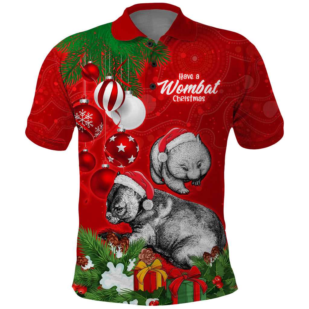 personalised-wombat-lover-polo-shirt-australia-merry-christmas-aboriginal