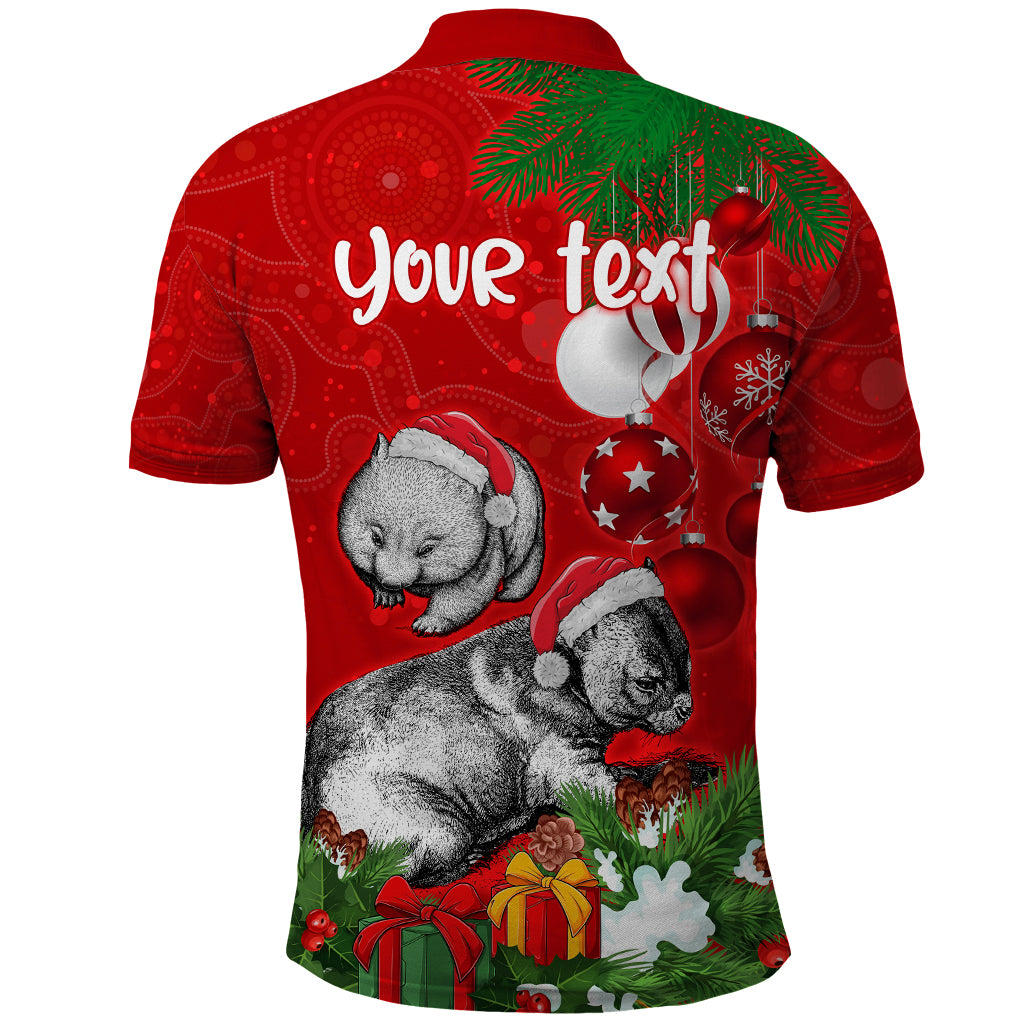 personalised-wombat-lover-polo-shirt-australia-merry-christmas-aboriginal