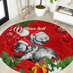 personalised-wombat-lover-round-carpet-australia-merry-christmas-aboriginal