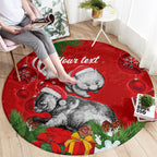 personalised-wombat-lover-round-carpet-australia-merry-christmas-aboriginal
