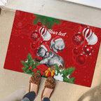 personalised-wombat-lover-rubber-doormat-australia-merry-christmas-aboriginal