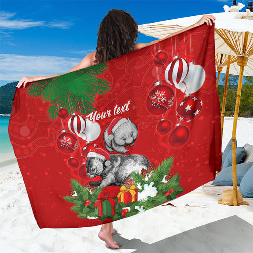personalised-wombat-lover-sarong-australia-merry-christmas-aboriginal